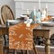 Orange Floral Fall Table Runner, Seasonal Autumn Kitchen Dining Table Decoration for Home Party Decor 13x72 Inch
